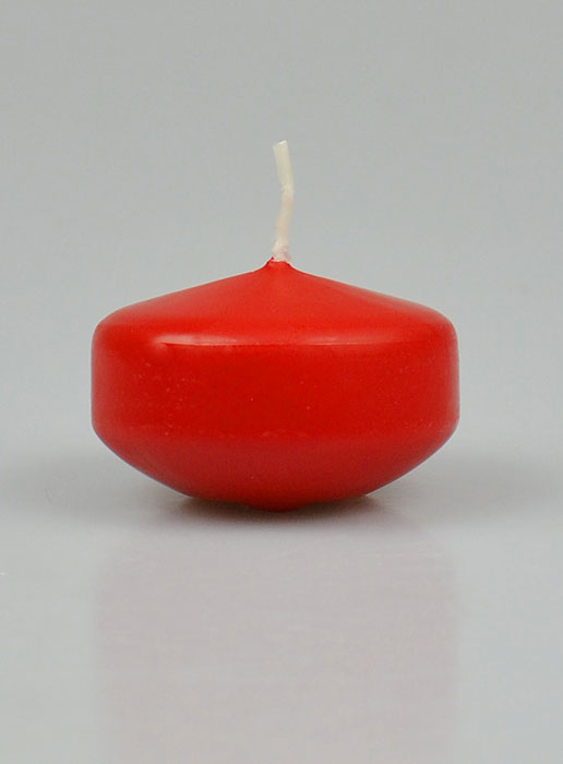 Bougie Flottante Couleur Rouge Rubis - 5cm (pic 2)