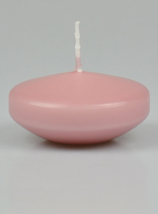 Grande Bougie Flottante Couleur Rose Antique - 8 cm (pic 2)