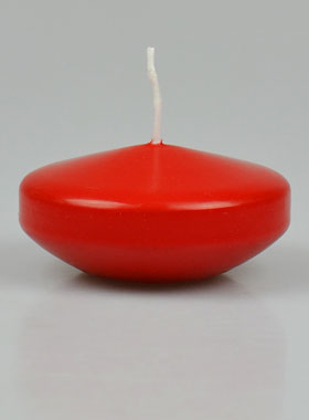 Grande Bougie Flottante Couleur Rouge Rubis - 8 cm (pic 1)