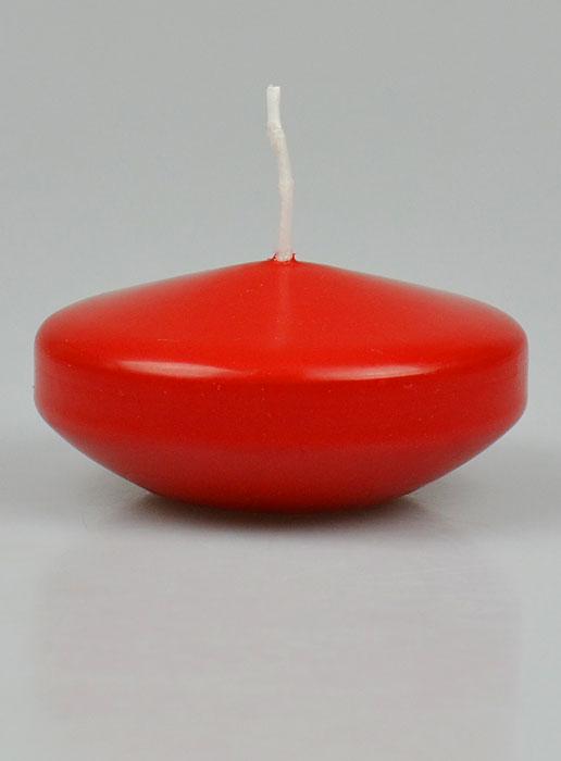 Grande Bougie Flottante Couleur Rouge Rubis - 8 cm (pic 2)