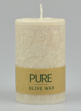 Bougie Bio 100% Olive Couleur Sable Sahara - 9 X 6 cm (pic 1)