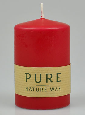 Bougie Bio Couleur Rouge Rubis 100% Naturelle - 9 X 6 cm (pic 1)