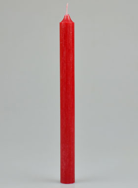 Bougie de Table Chandelier Rouge Rubis Rustique - 25cm (pic 1)