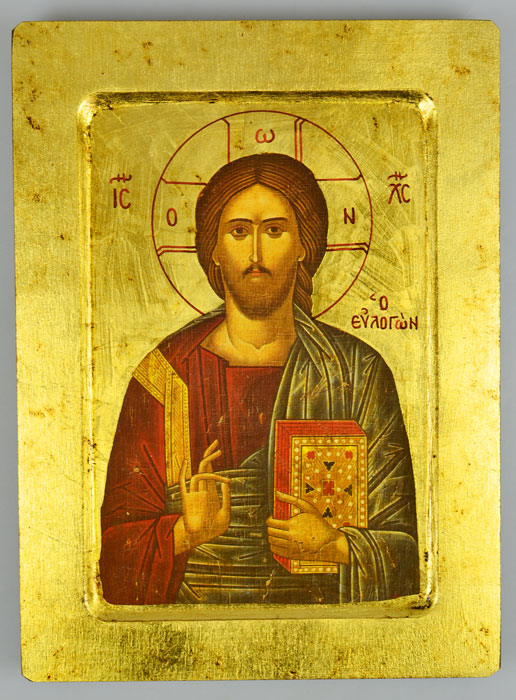 Icône Religieuse - Jésus-Christ Pantocrator - 22 cm (pic 2)