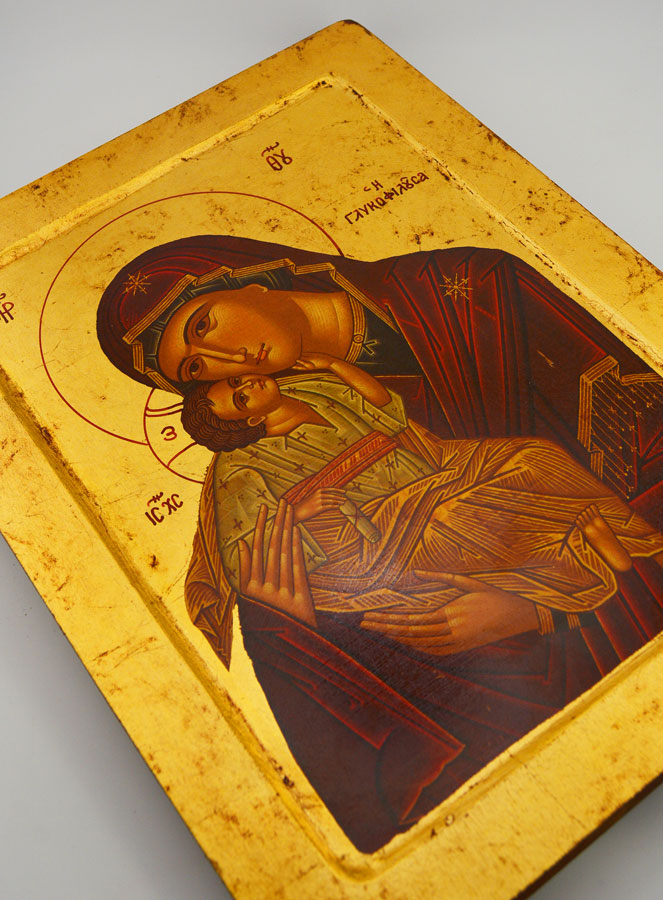Icône Religieuse - Vierge de Tendresse - 30 cm (pic 3)