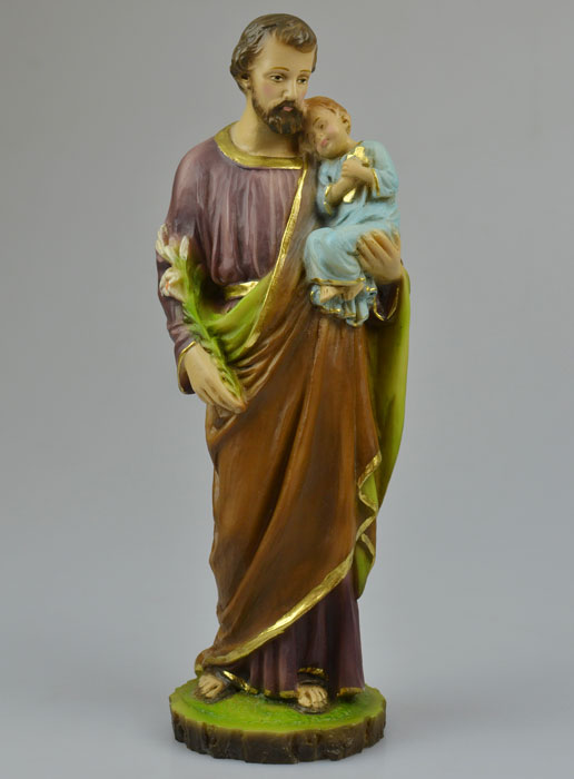 Statue Saint Joseph en Résine Couleur - 24cm (pic 2)