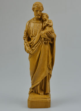 Statue Saint Joseph en Résine Ton Bois - 20 cm (pic 1)