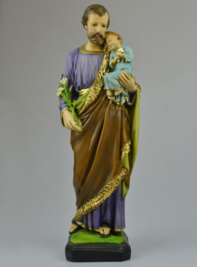 Statue Saint Joseph en Résine Couleur - 40 cm (pic 1)
