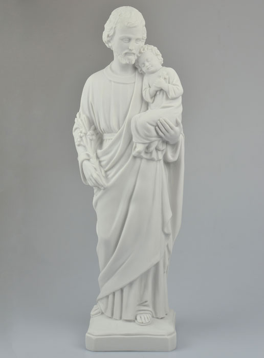 Statue Saint Joseph en Marbre - 46 cm (pic 2)