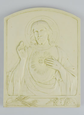 Bas-Relief Sacré-Coeur de Jésus - 15 cm (pic 1)