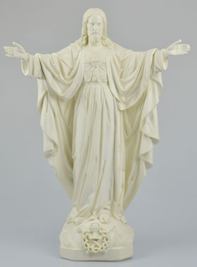Grande Statue Jésus-Christ Sacré Coeur Glorieux - 42 cm (pic 1)