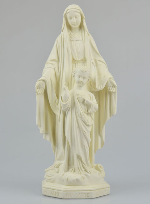 Statue Vierge Marie à l'Enfant - Notre Dame du Sacré Coeur - 30 cm (pic 2)
