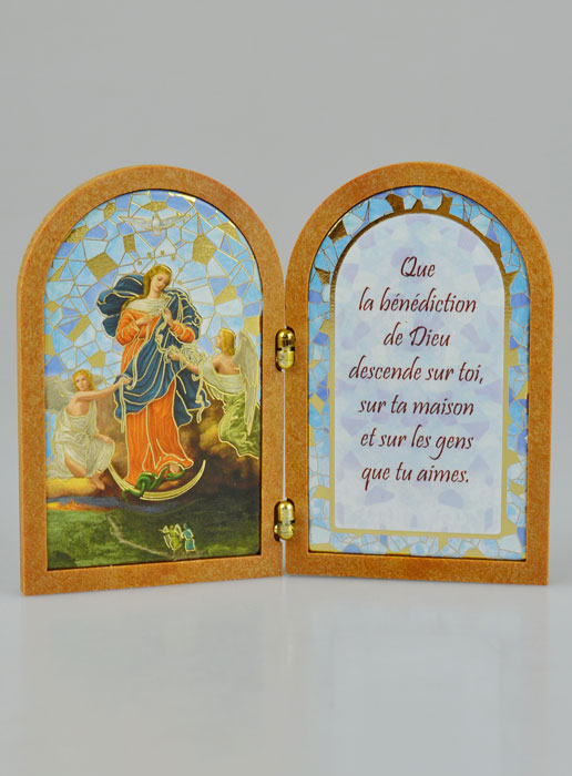 Icône Diptyque Marie qui Défait les Noeuds + Prière (pic 2)