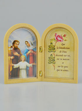 Icône Diptyque Sainte Famille de Nazareth + Prière (pic 1)
