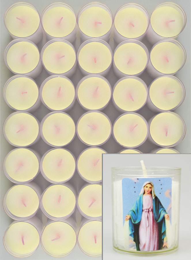 10 Bougies Veilleuses d'Eglise - Vierge Miraculeuse (pic 1)
