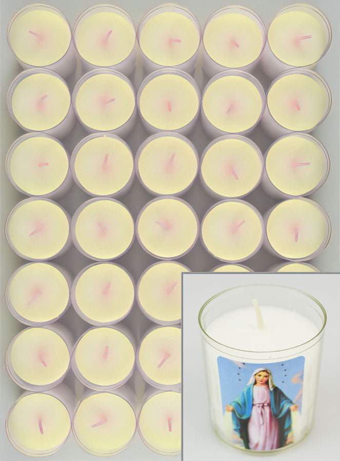 10 Bougies Veilleuses d'Eglise - Vierge Miraculeuse (pic 3)