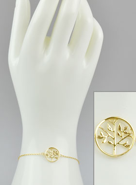 Bracelet Arbre de Vie - Plaqué Or 18k (pic 1)