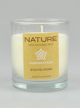 Bougie Bio Collection Nature - Parfumée Rose Exotique - 8 X 7cm (pic 1)