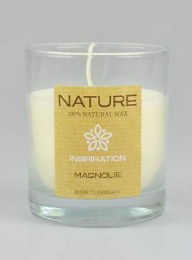 Bougie Bio Collection Nature - Parfumée Fleur Magnolia - 8  X 7cm (pic 1)
