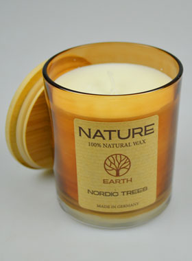 Bougie Bio Collection Nature - Parfumée Arbres Nordiques - 8 X 7cm (pic 1)