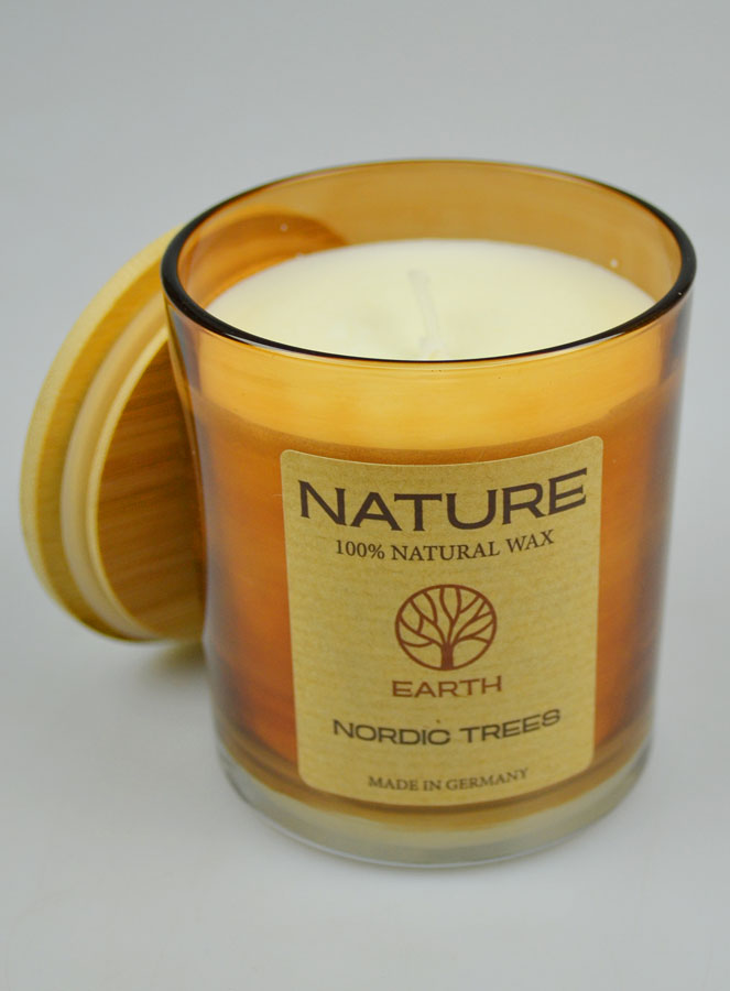 Bougie Bio Collection Nature - Parfumée Arbres Nordiques - 8 X 7cm (pic 2)