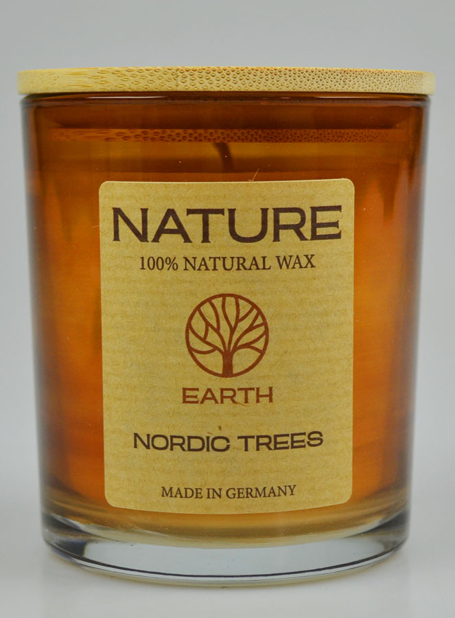 Bougie Bio Collection Nature - Parfumée Arbres Nordiques - 8 X 7cm (pic 4)