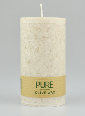 Bougie Olive Bio - Couleur Sahara - 100% Naturelle - 13 X 7 cm (pic 1)