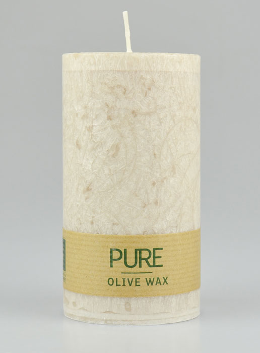 Bougie Olive Bio - Couleur Sahara - 100% Naturelle - 13 X 7 cm (pic 2)