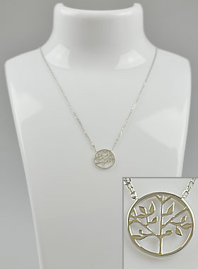 Collier Arbre de Vie - Ajourée - Argent Massif (pic 1)