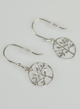 Boucles d'Oreilles Arbre de Vie - Argent 925/1000 (pic 1)