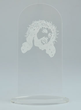 Icône Laser - Jésus-Christ Couronné d'épines - 18 cm (pic 1)