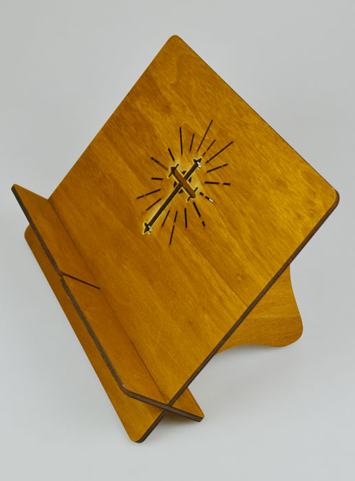 Pupitre Lutrin pour Bible - Gravé Croix (pic 2)