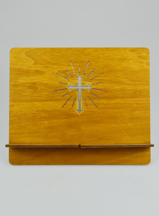Pupitre Lutrin pour Bible - Gravé Croix (pic 3)