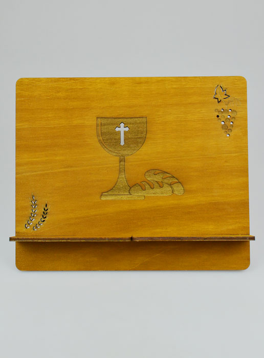 Pupitre Lutrin pour Bible - Gravé Eucharistie (pic 3)