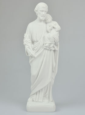 Statue Saint Joseph en Marbre - 31 cm (pic 1)