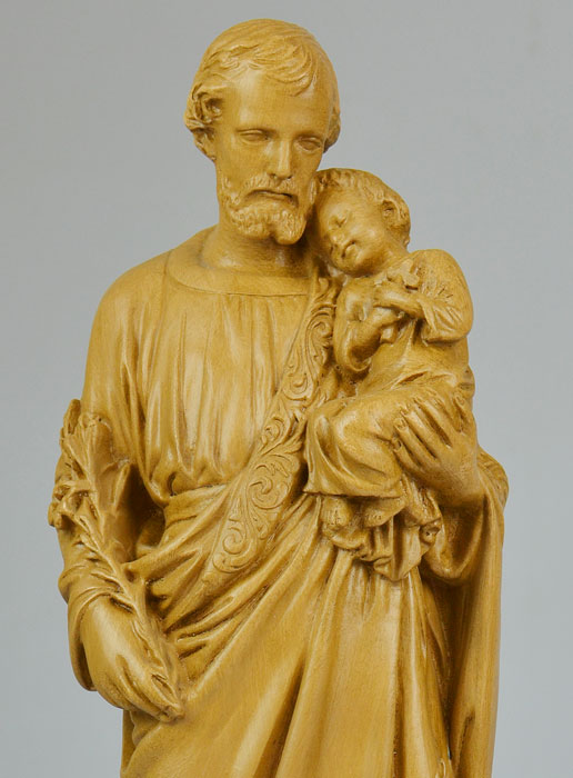 Statue Saint Joseph en Résine Ton Bois - 40 cm (pic 3)