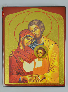 Icône Sainte Famille - 19 cm - Artisanat Monastique Français (pic 1)