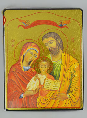 Icône de la Sainte Famille - 15 cm - Artisanat Monastique (pic 1)