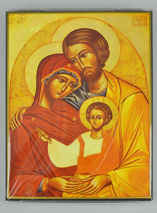 Icône Sainte Famille de Nazareth - 18 cm - Artisanat Monastique Français (pic 2)