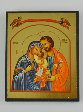 Icône Byzantine Sainte Famille - 5 cm (pic 1)