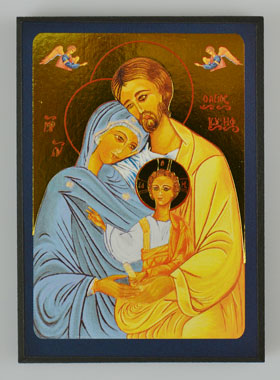 Icône Byzantine Ste Famille - 7 cm (pic 1)