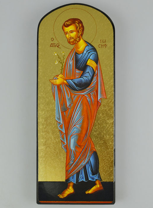 Icône Byzantine Saint Joseph au Lys - 23cm (pic 2)