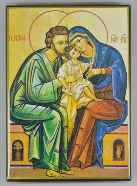 Icône Religieuse de la Sainte Famille - 15cm (pic 1)