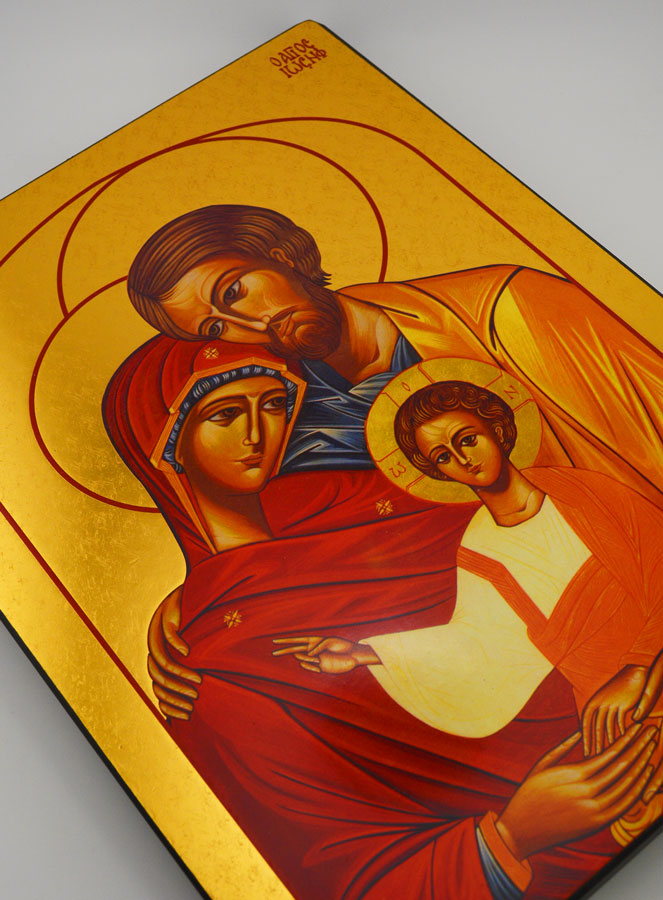 Icône Byzantine Sainte Famille de Nazareth - 24cm (pic 3)