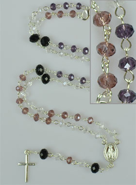 Chapelet en Cristal - Violet (pic 1)