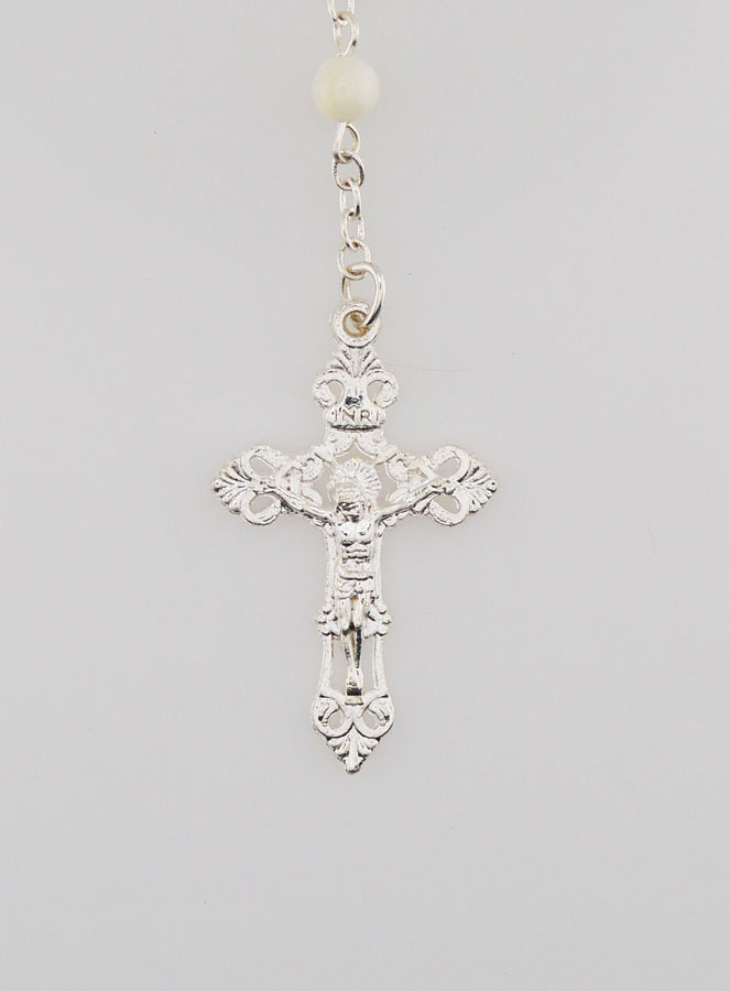 Chapelet en Perles de Nacre Véritable - Médaille Lourdes (pic 4)