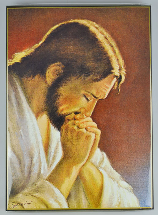 Icône de Jésus en Prière - 25 cm - Artisanat Monastique (pic 2)