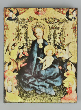 Icône Byzantine Sainte Vierge aux Roses - 12 cm (pic 1)