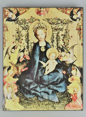 Icône Byzantine Sainte Vierge aux Roses - 20 cm (pic 1)