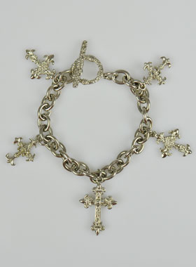 Bracelet Religieux 5 Croix - Acier (pic 1)
